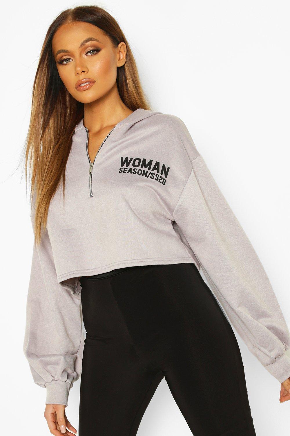 boohoo cropped hoodie