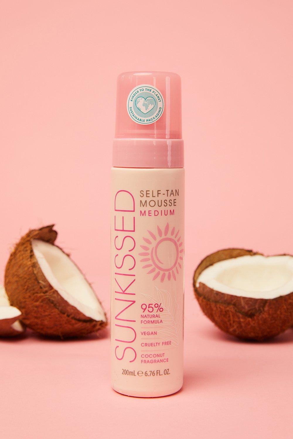 Womens Sunkissed Vegan Tan Mousse Medium 200Ml - Metallics - One Size, Metallics