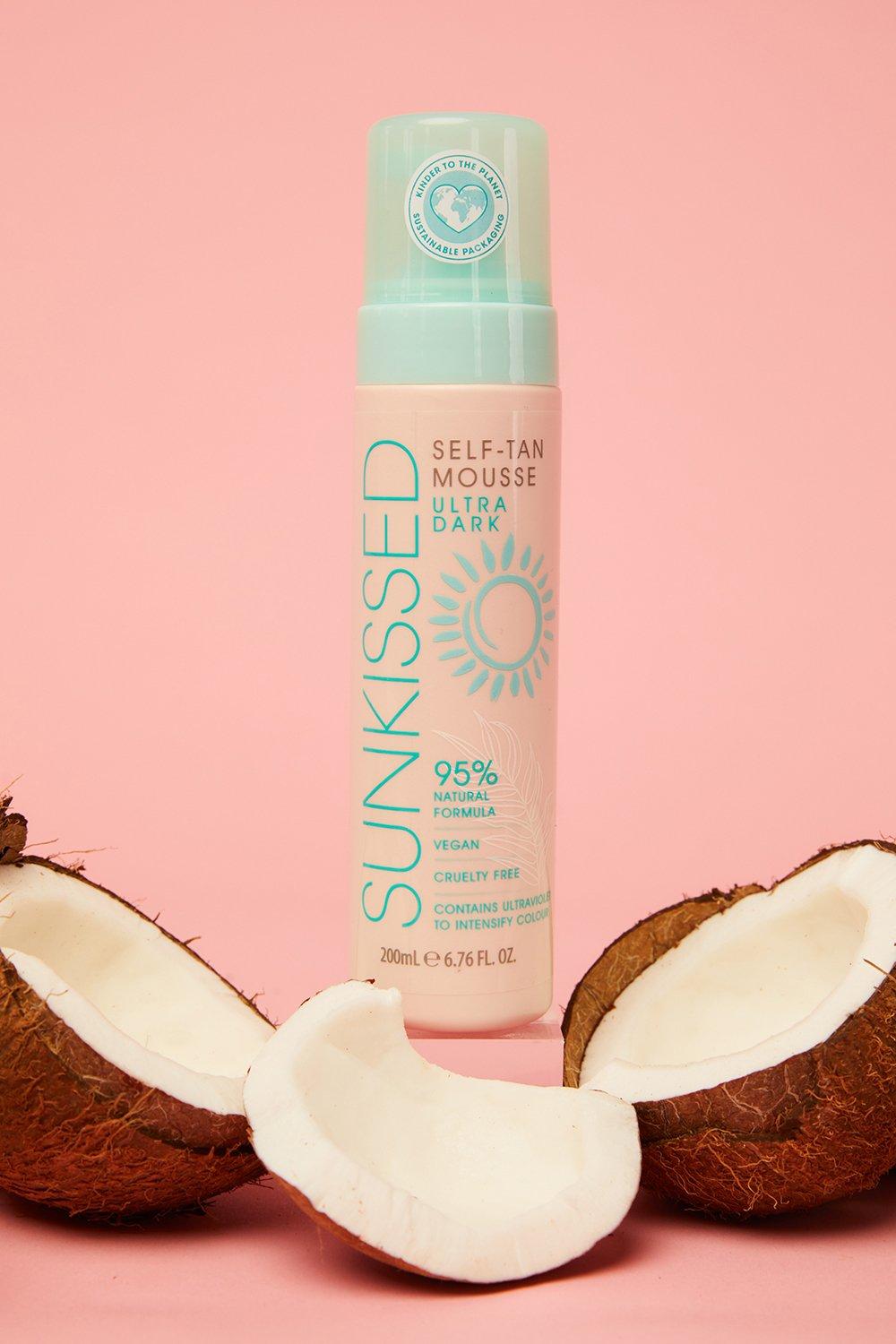 Womens Sunkissed Vegan Tan Mousse Ultra Dark 200Ml - Metallics - One Size, Metallics