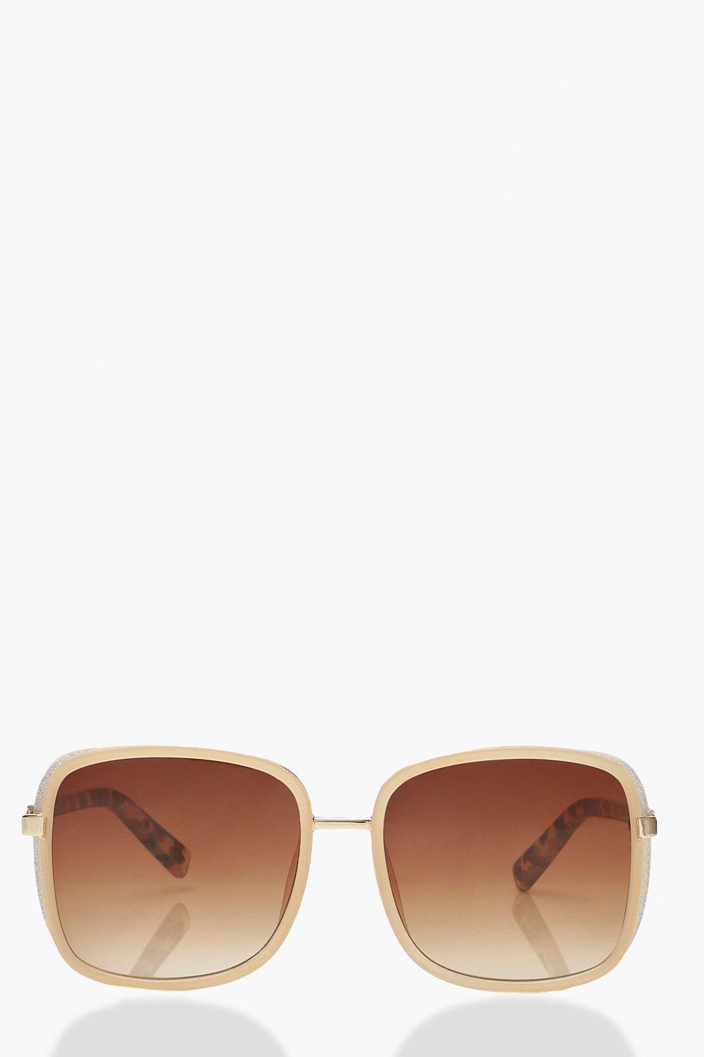 Womens Square Oversized Sunglasses - White - One Size, White
