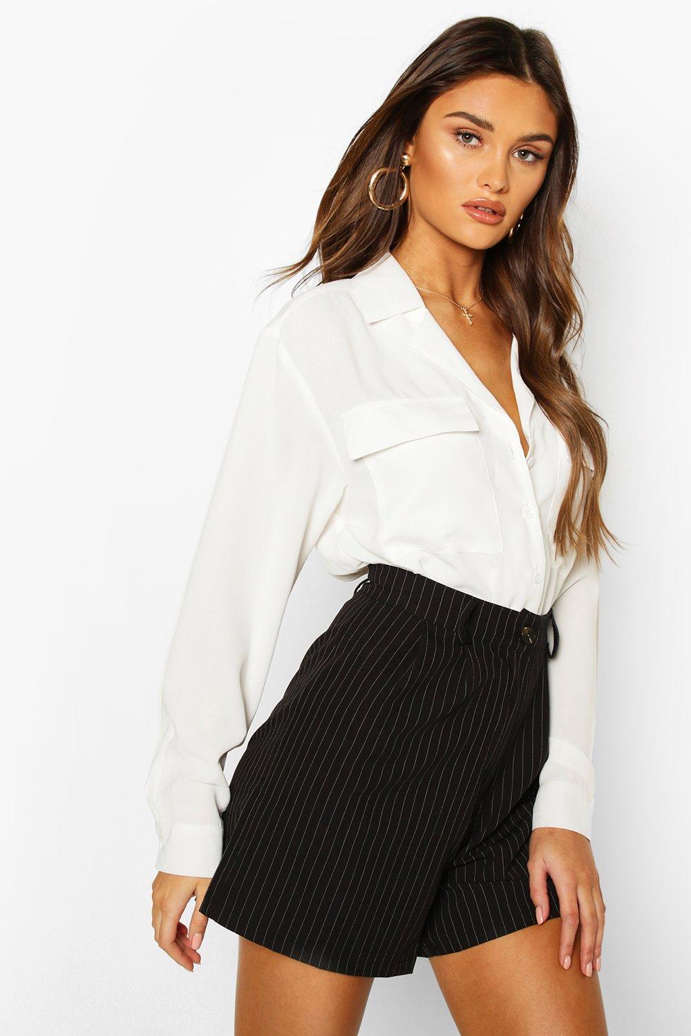 

Боди-рубашка оверсайз, White