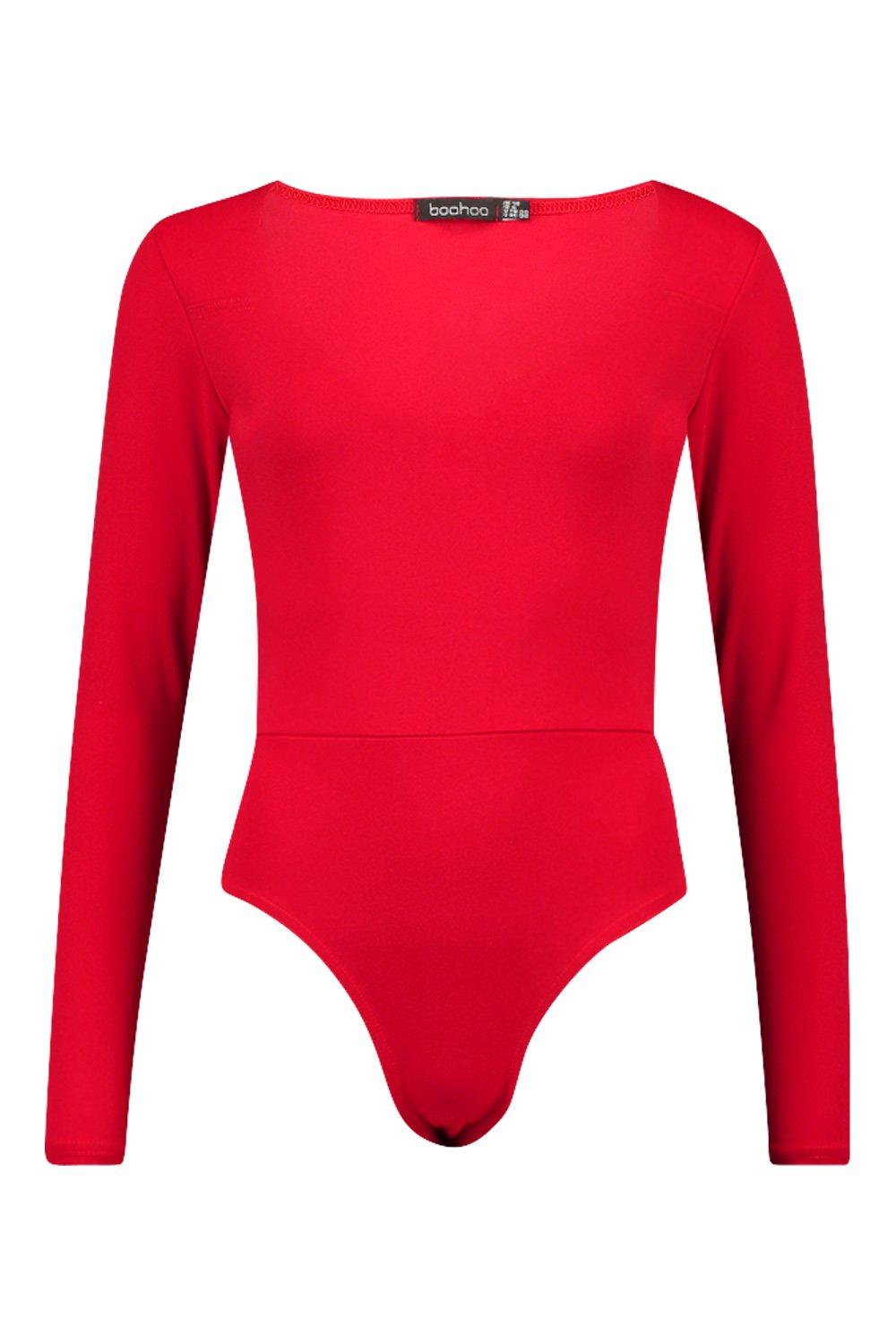 

Боди с вырезом сердечком, Red