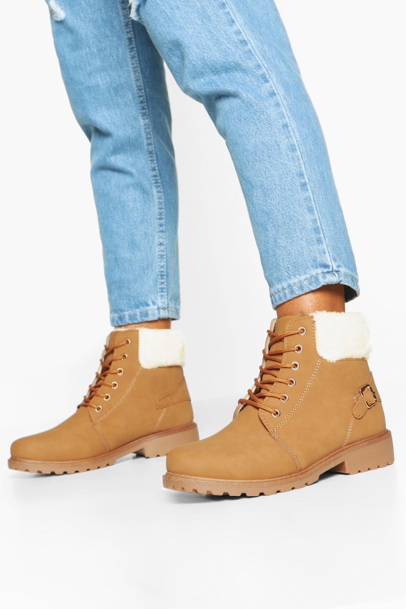 boohoo lace up hiker boots