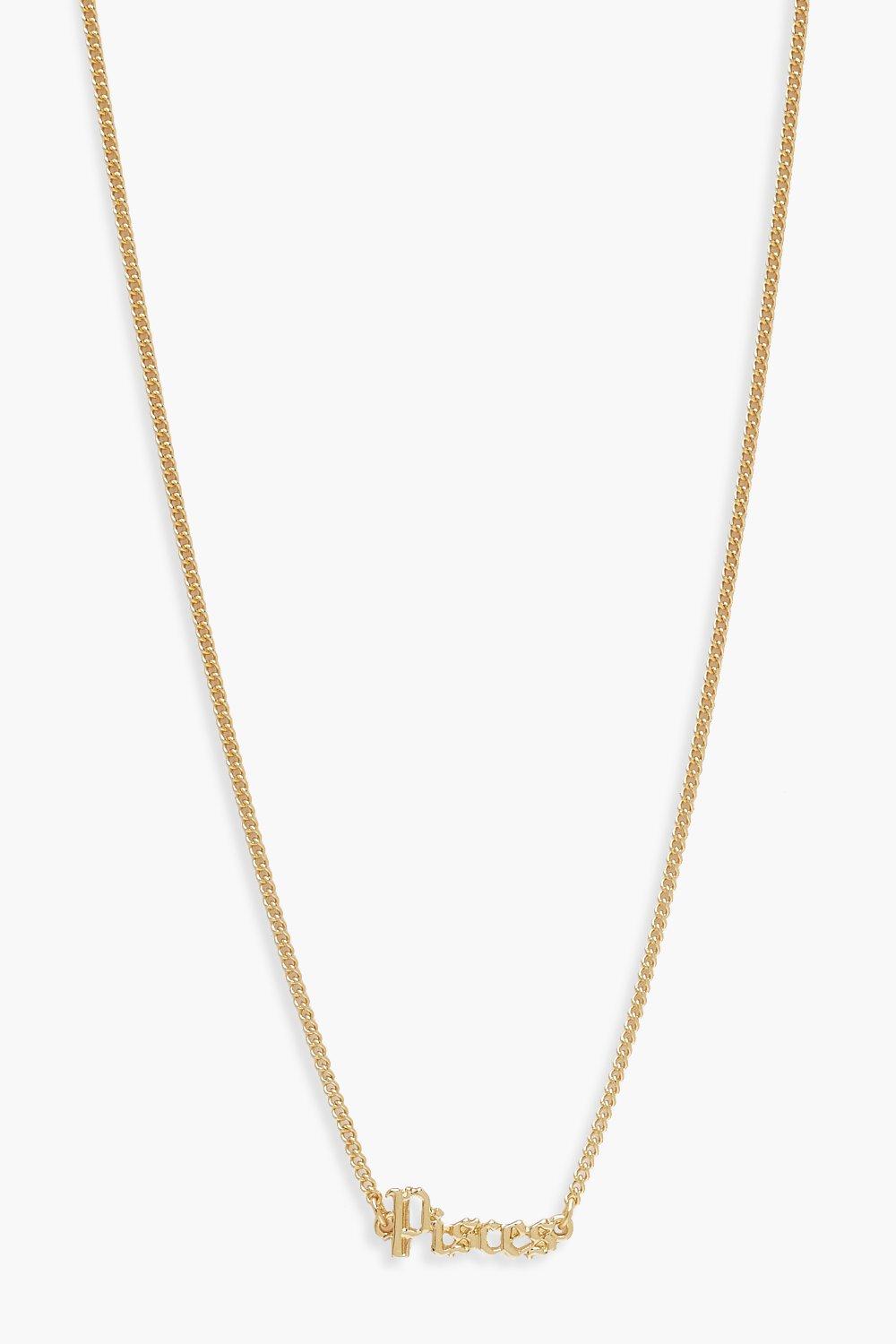 

Колье со слоганом Pisces, Gold