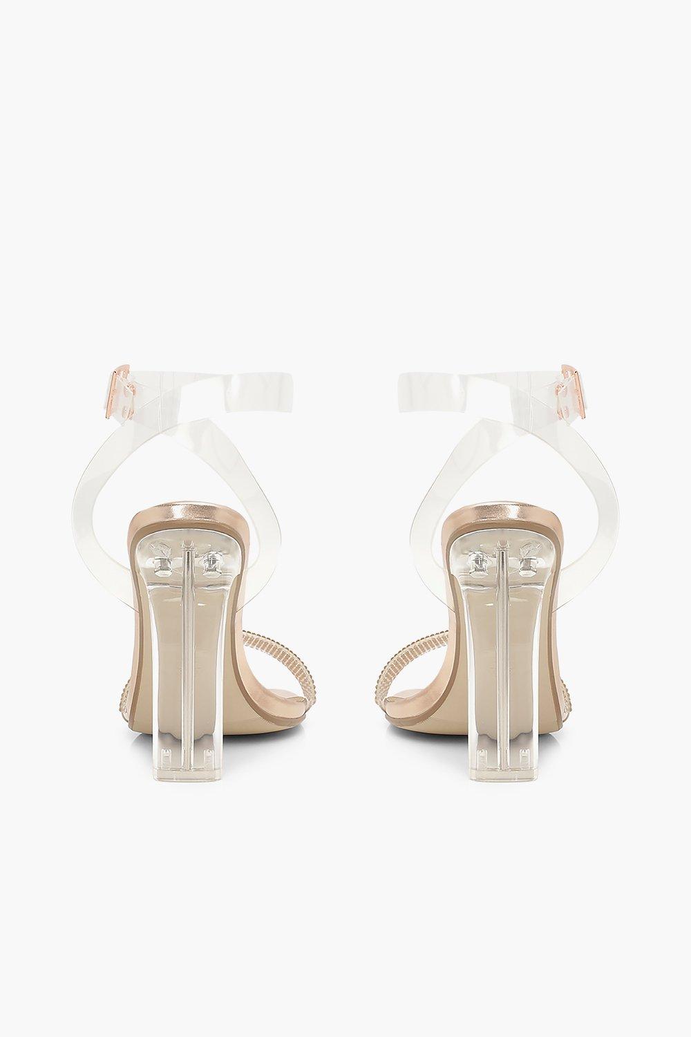 

Clear Flat Heel Diamante 2 Parts, Rose gold