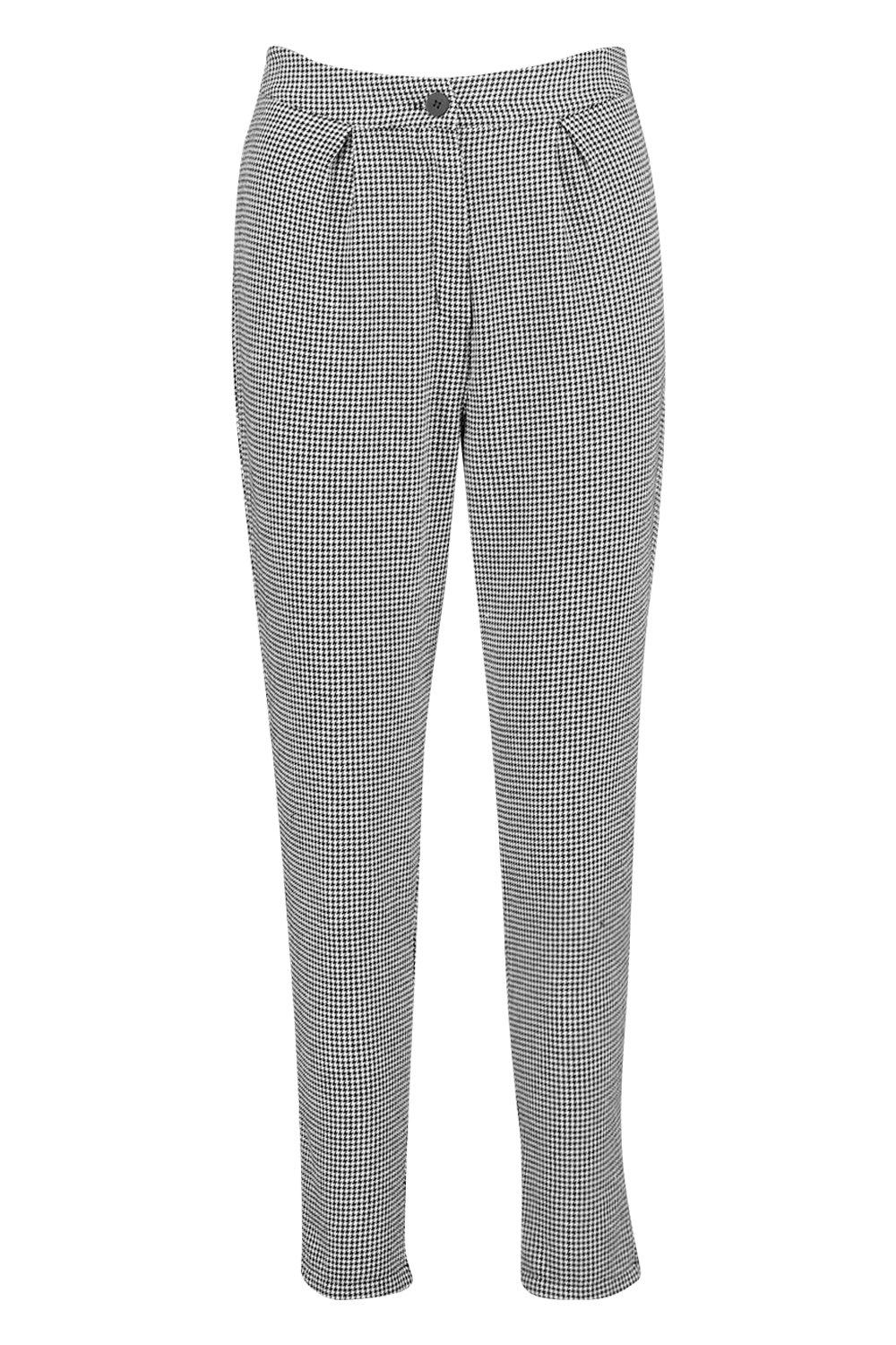 

Dogtooth Pleat Front Tailored Trouser, Black