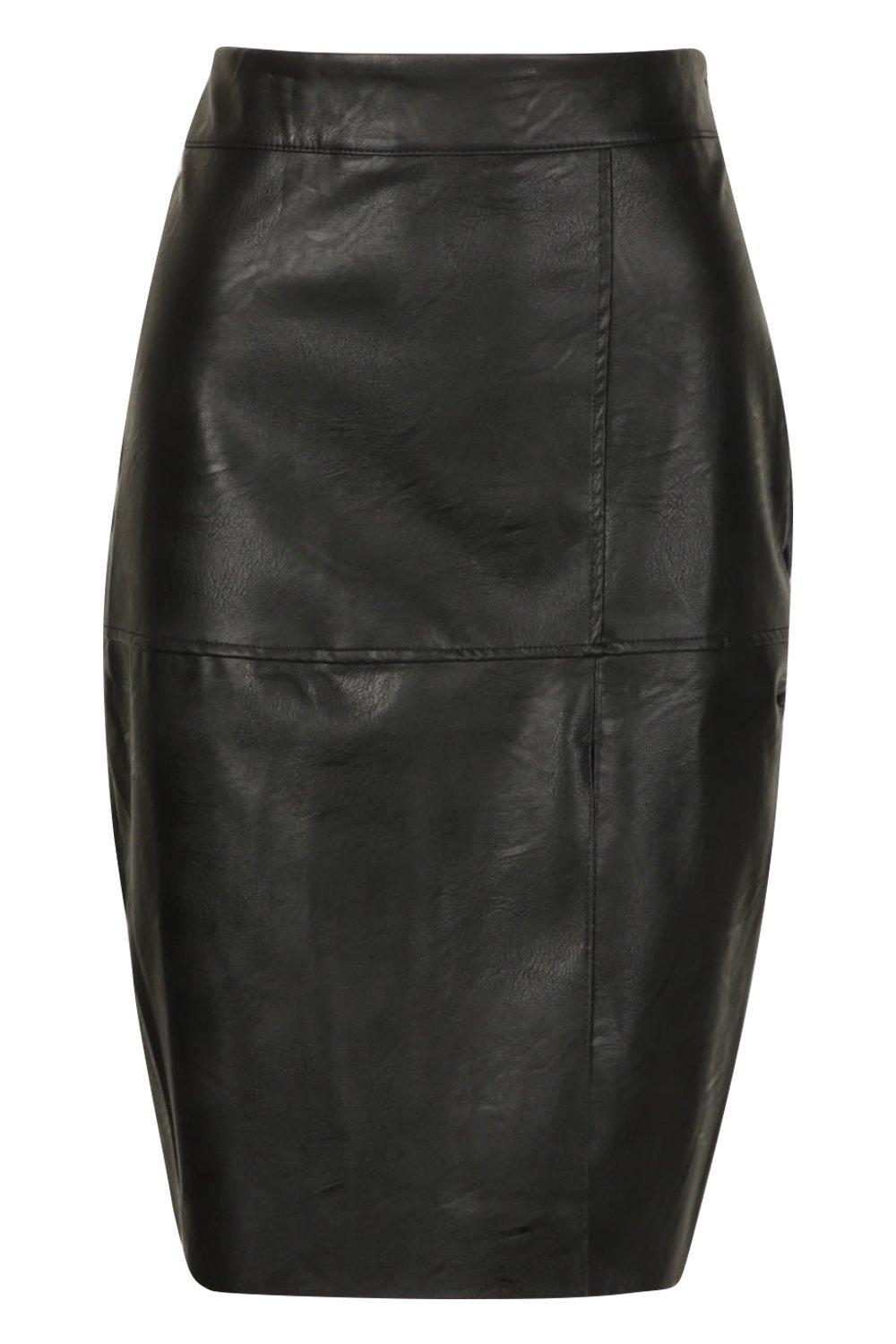 

Pu Midi Skirt, Black