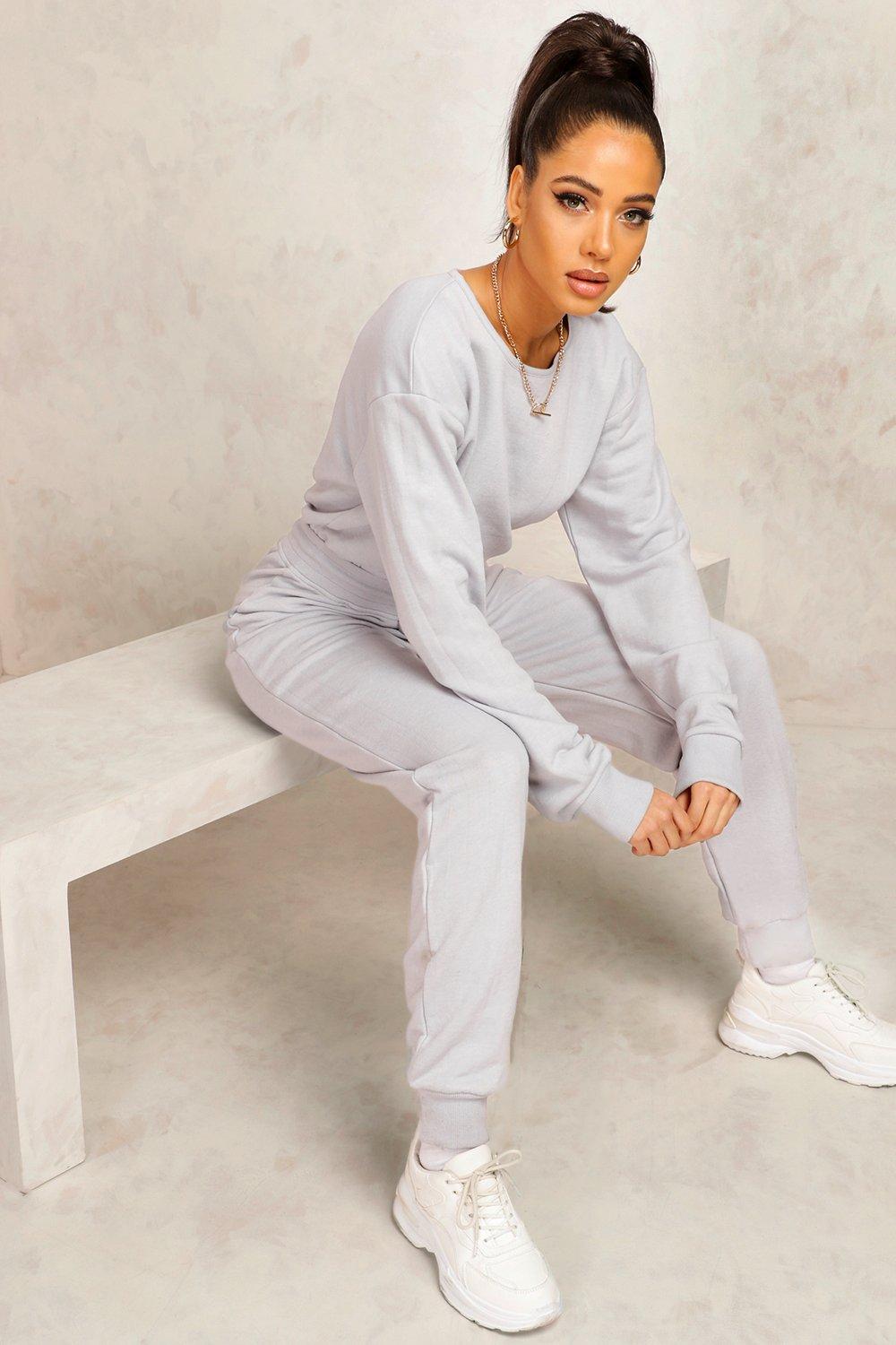 grey sweat jumpsuit