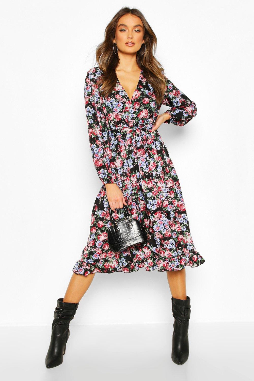 floral print tea dress