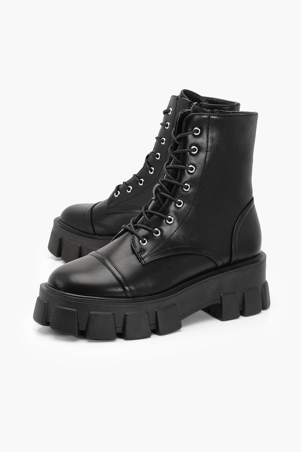 boohoo lace up hiker boots