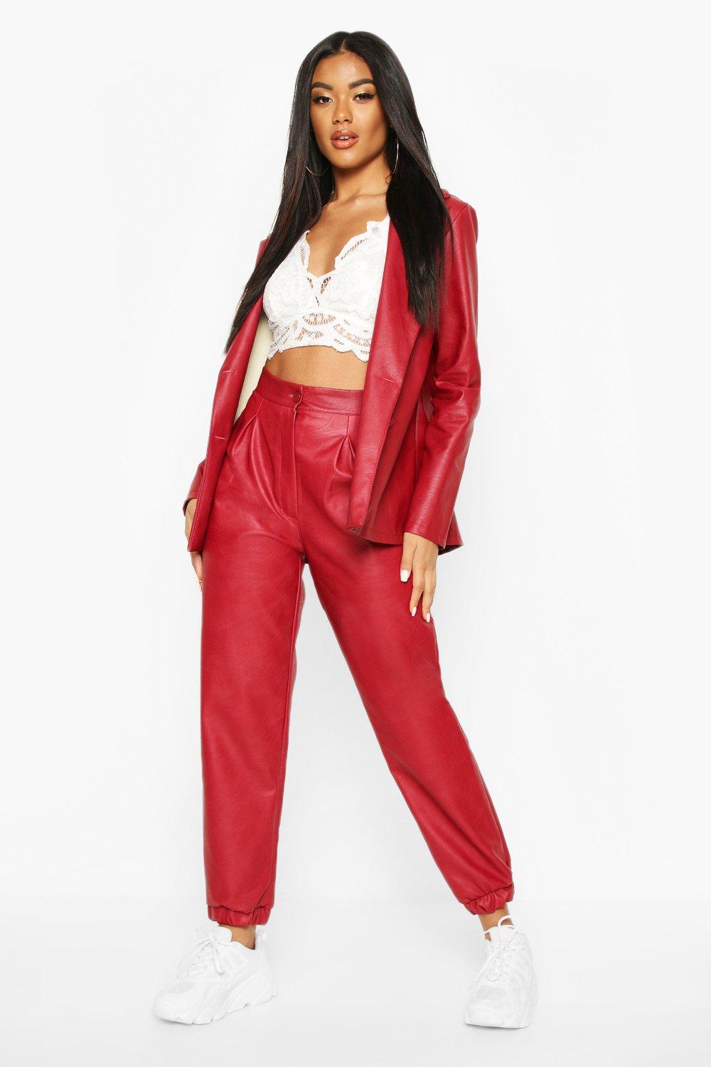 

Cuff Pu Trouser, Plum
