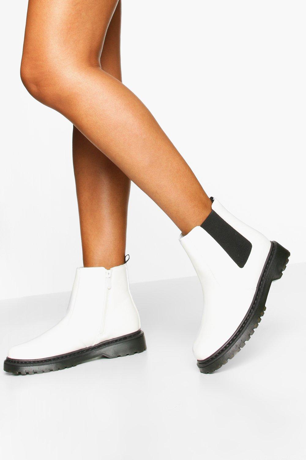 

Chunky Chelsea Boots, White