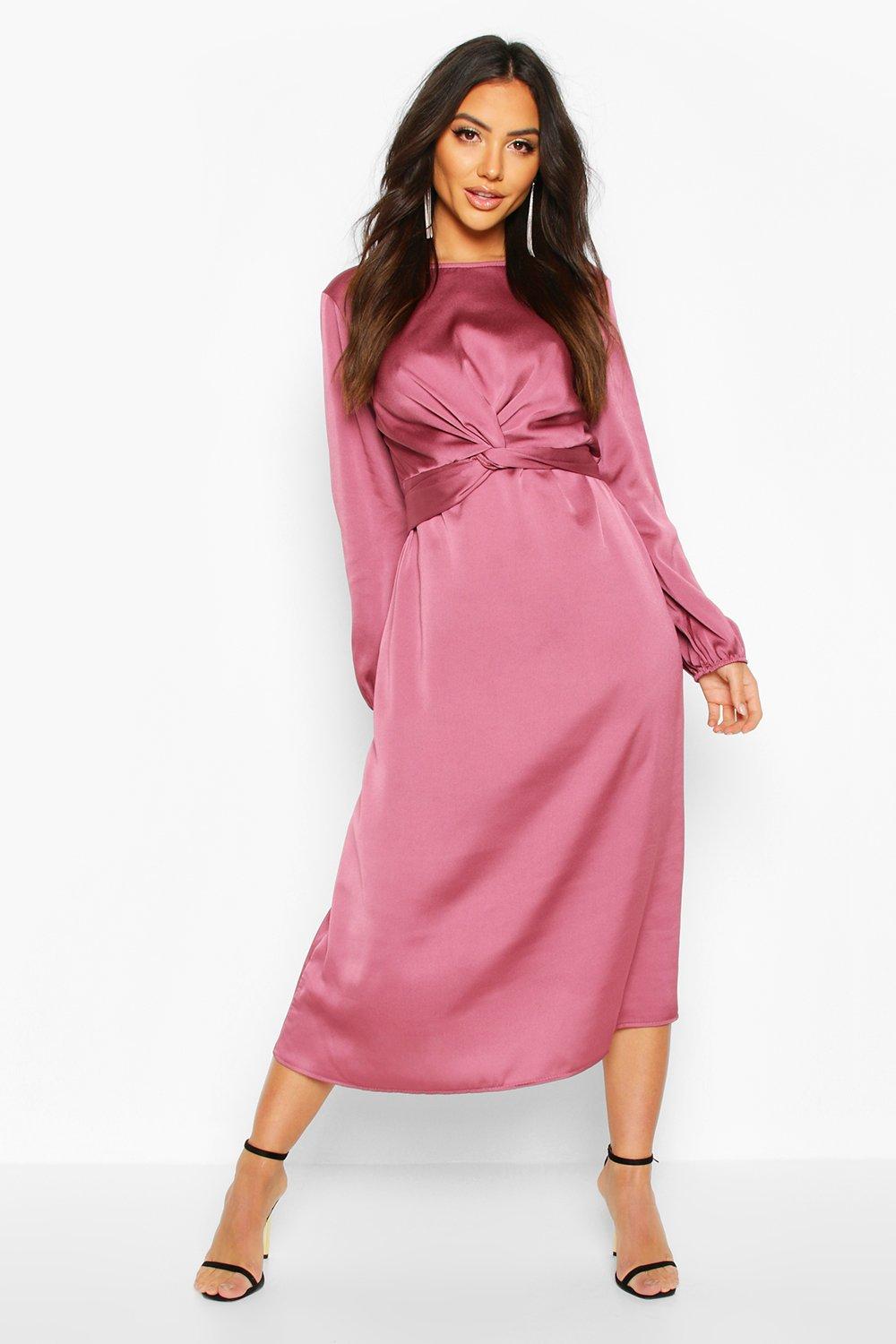 boohoo mauve dress