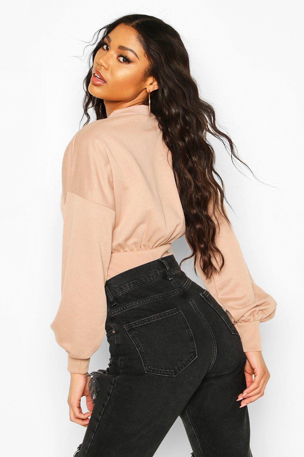 

Balloon Sleeve Sweat Top, Stone