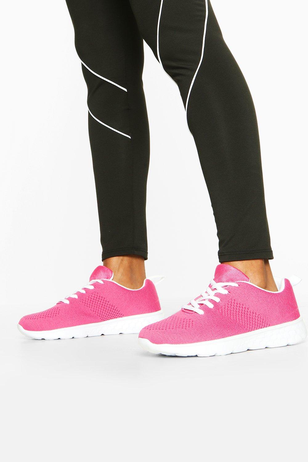 

Knitted Running Trainers, Pink