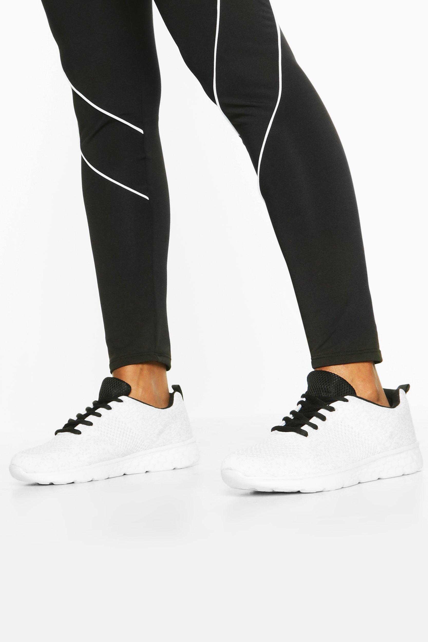 

Knitted Running Trainers, White