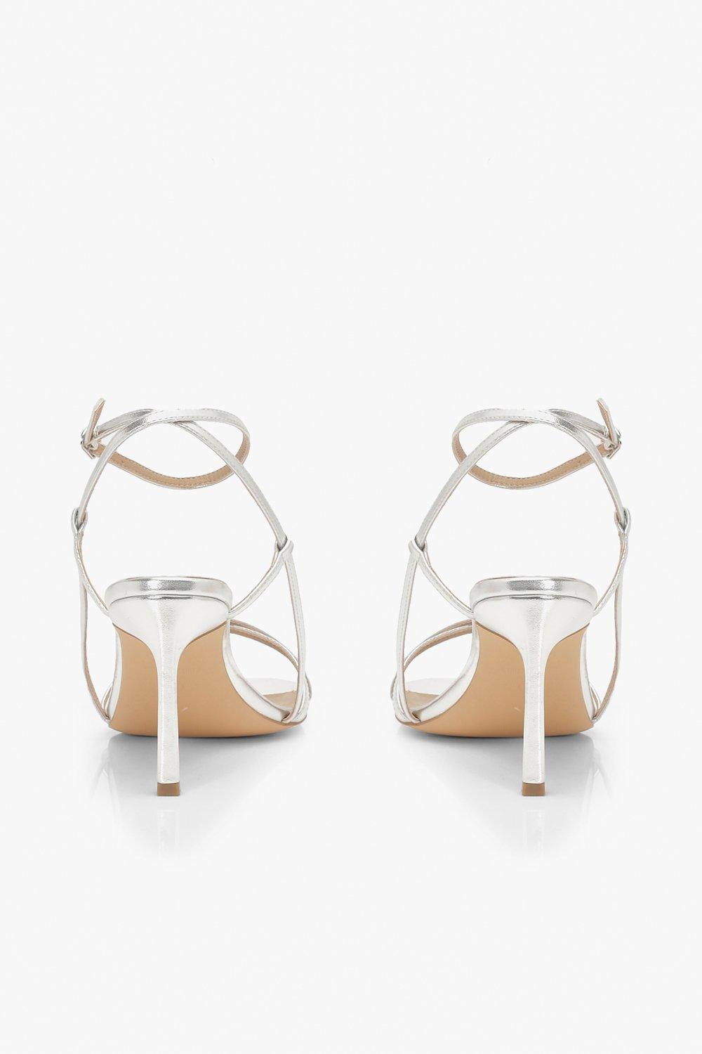 

Wide Fit Strappy Heel Sandals, Silver