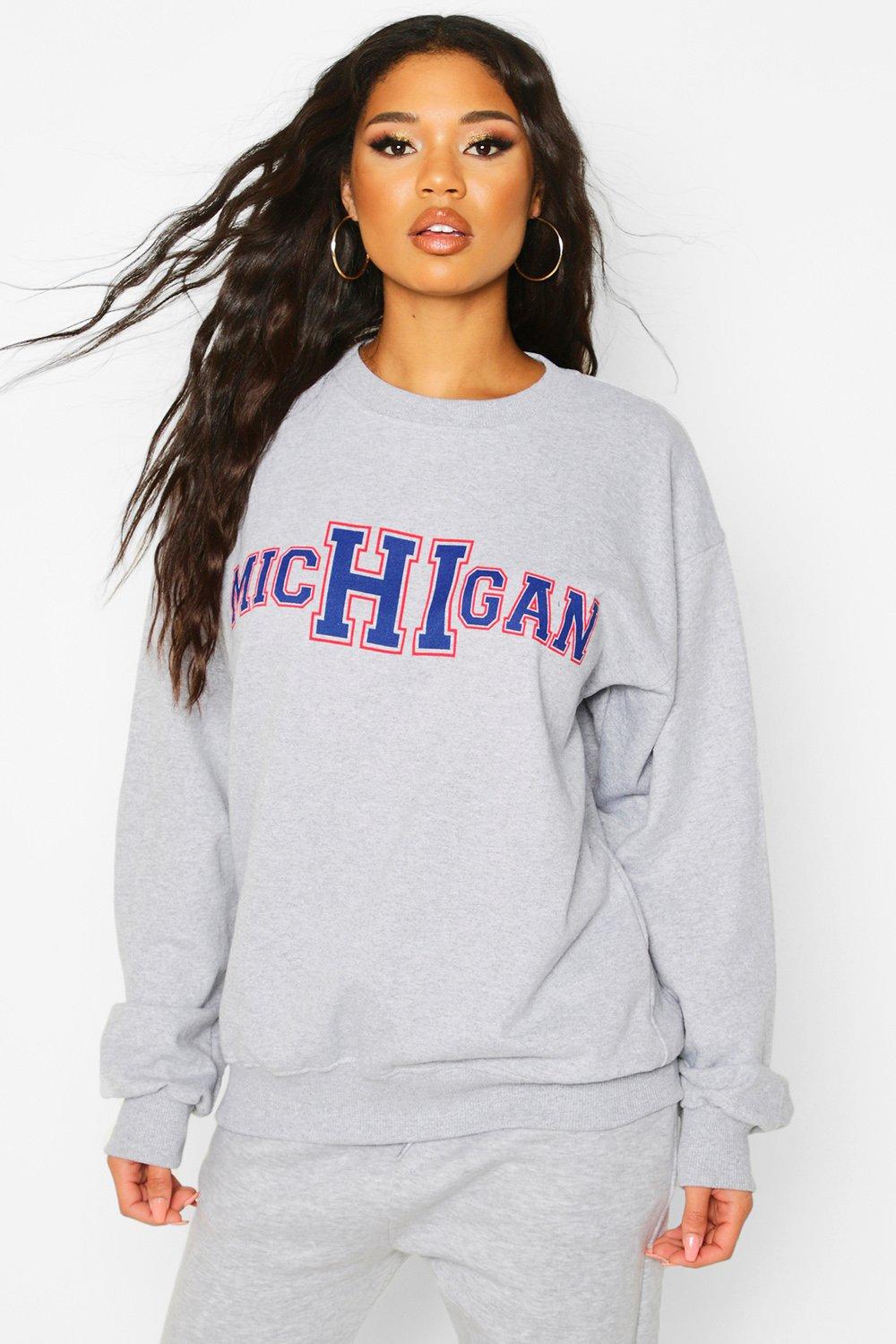 grey slogan sweatshirt