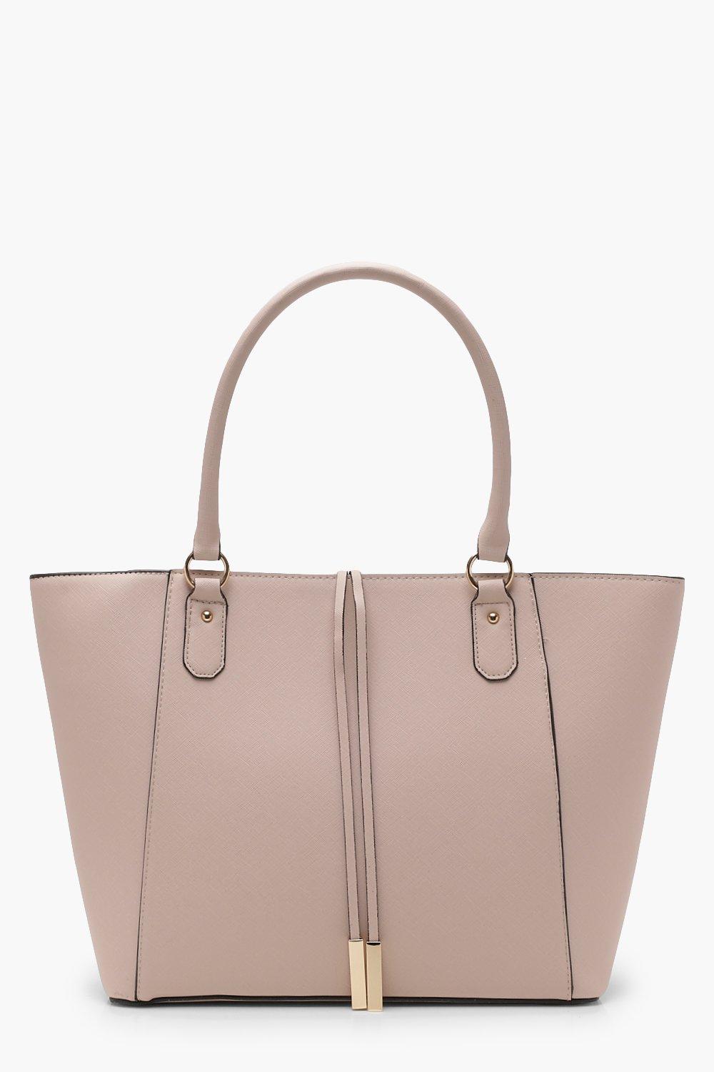 structured crosshatch tote bag