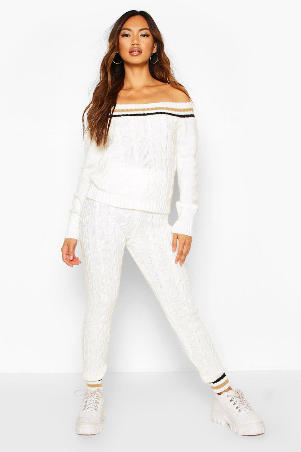 

Knitted Jumper & Trouser Co-ord, Cream