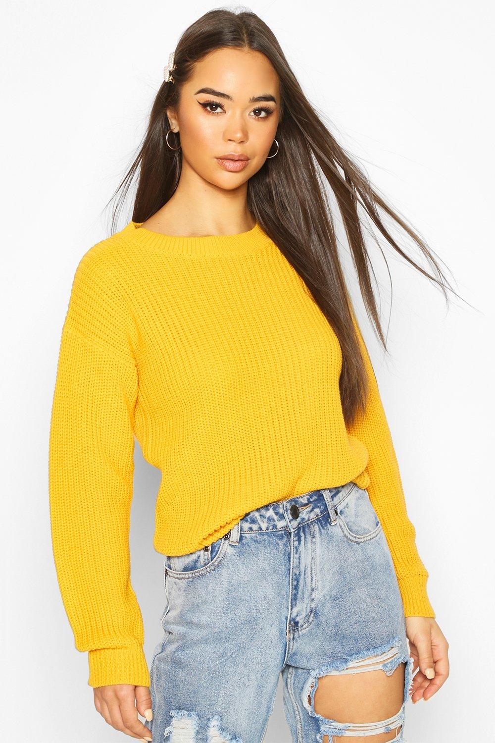 

Fisherman Crew Neck Jumper, Yellow