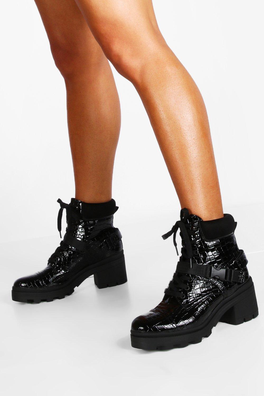 block heel hiker boots