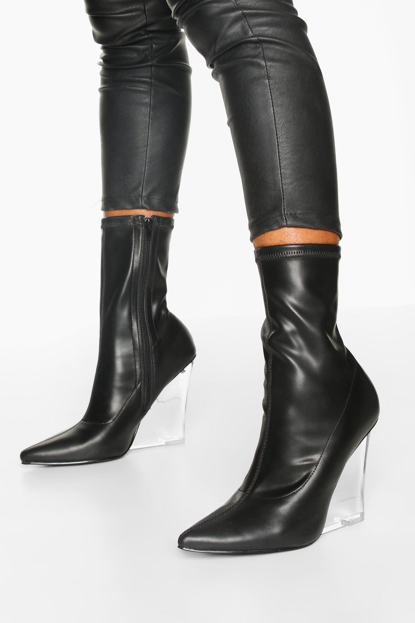 wedge heel boots