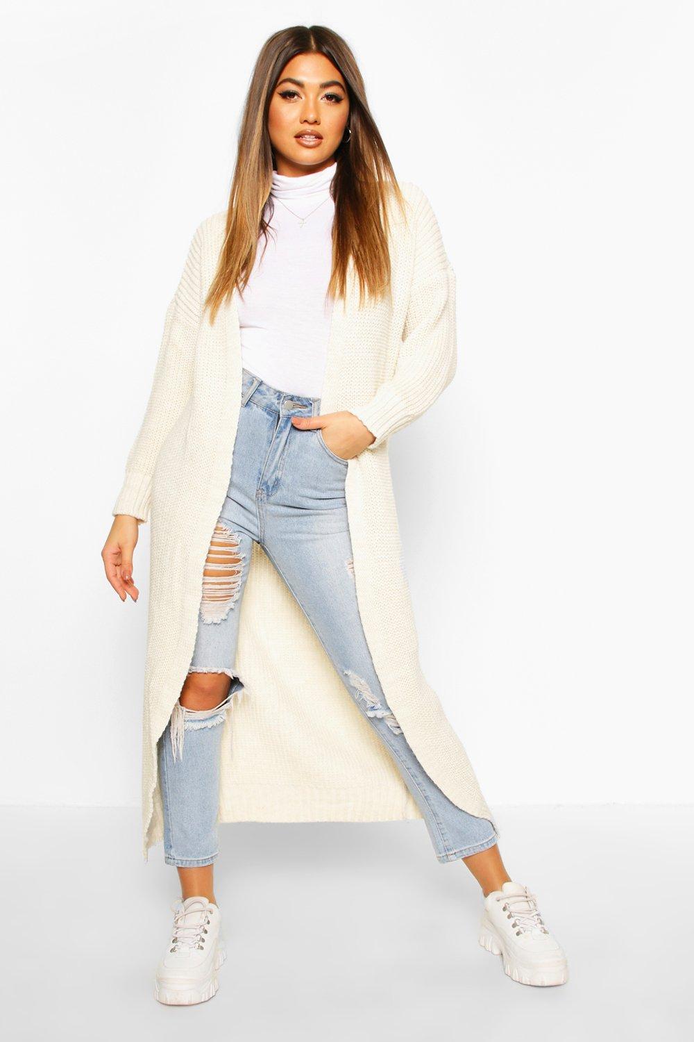 

Knitted Maxi Cardigan, Stone