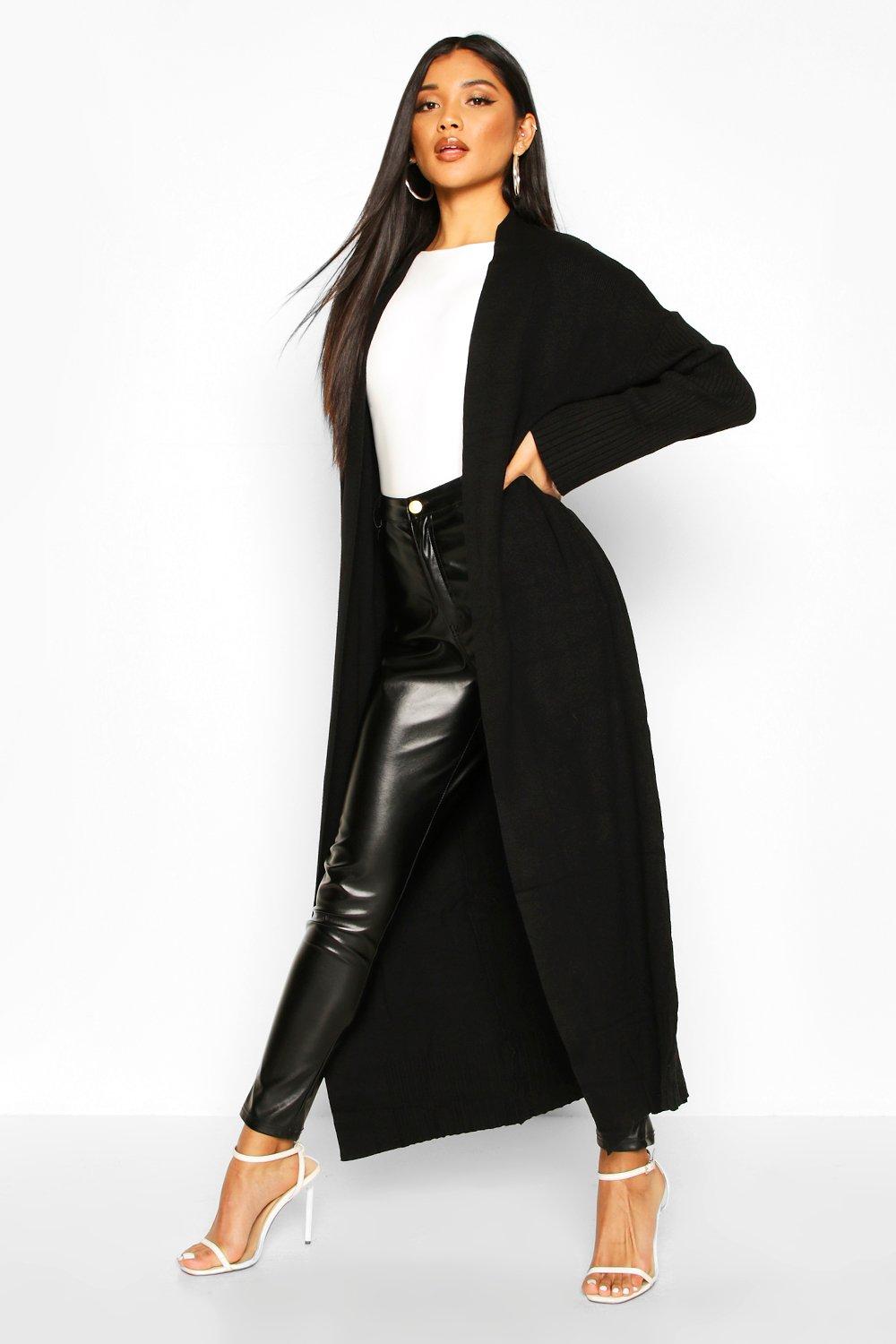 

Premium Knit Maxi Cardigan, Black