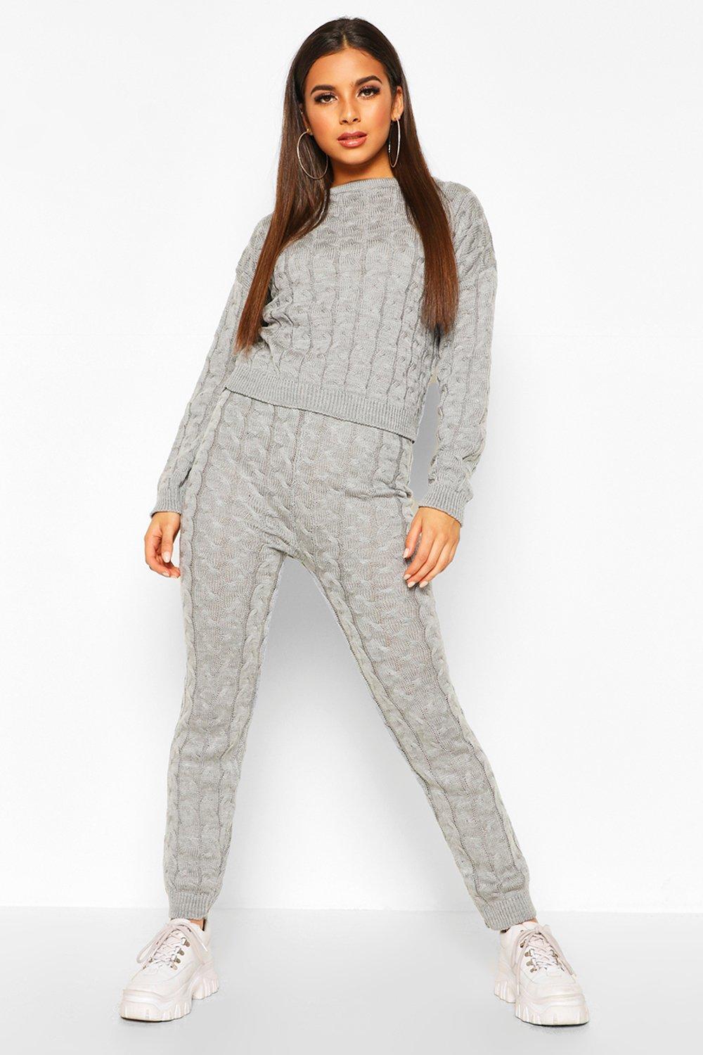 

Cable Knit Set, Grey