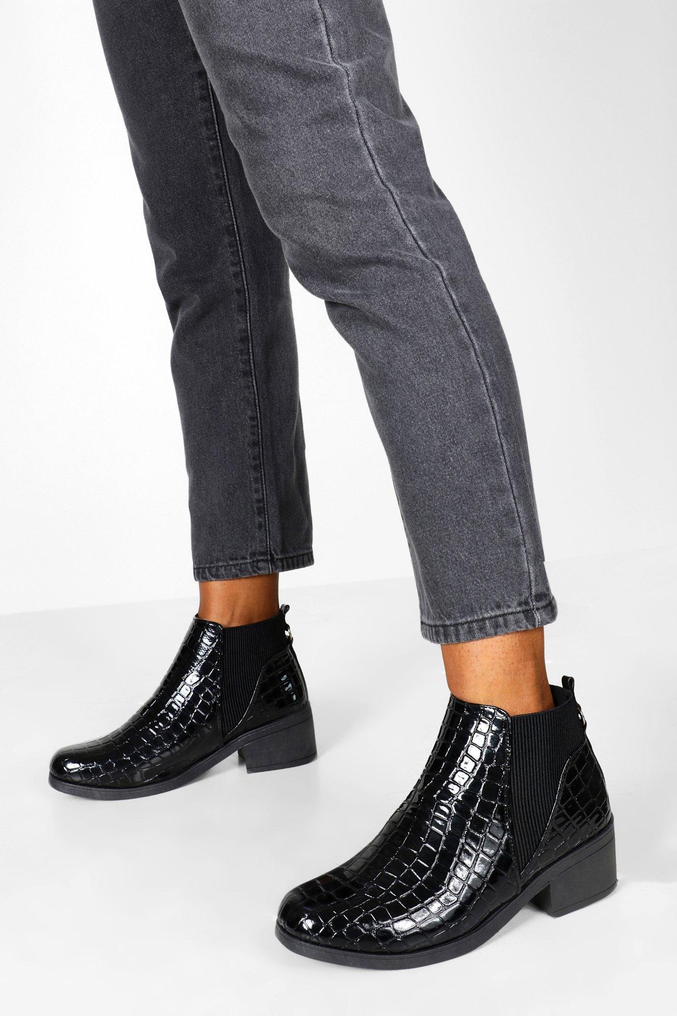 low block heel chelsea boots
