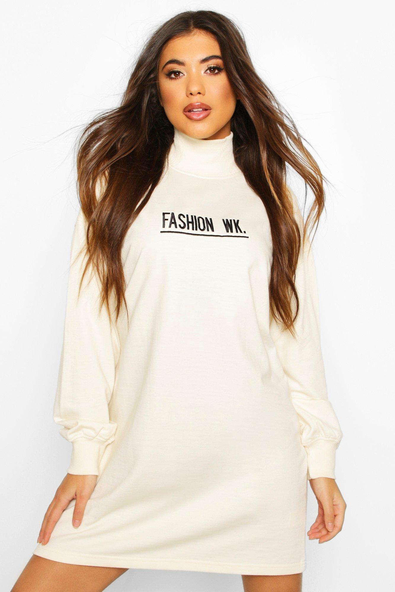 boohoo sweatshirt dress