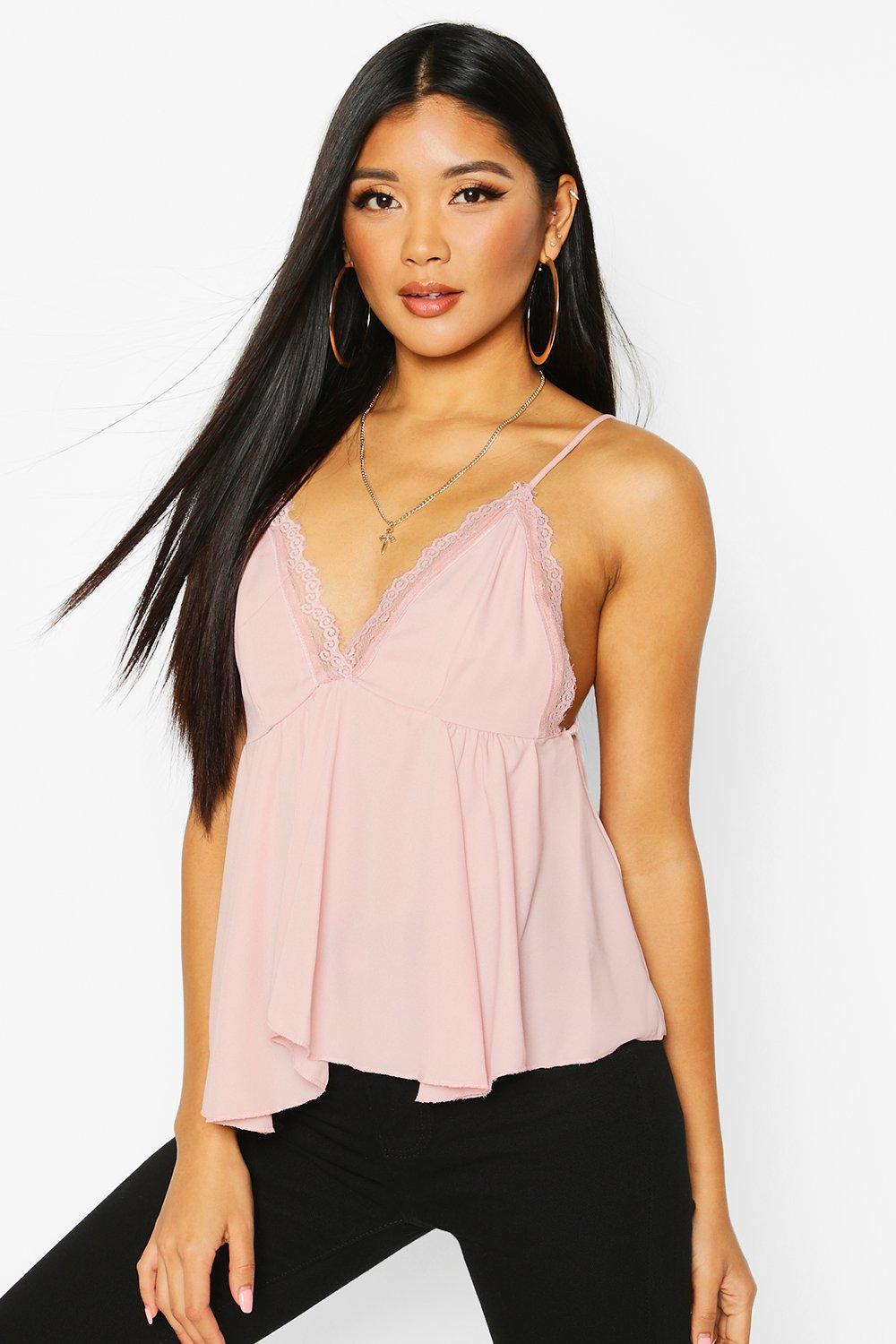 

Eyelash Lace Swing Cami, Rose