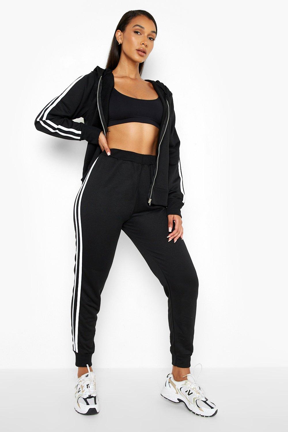 womens black tracksuit set