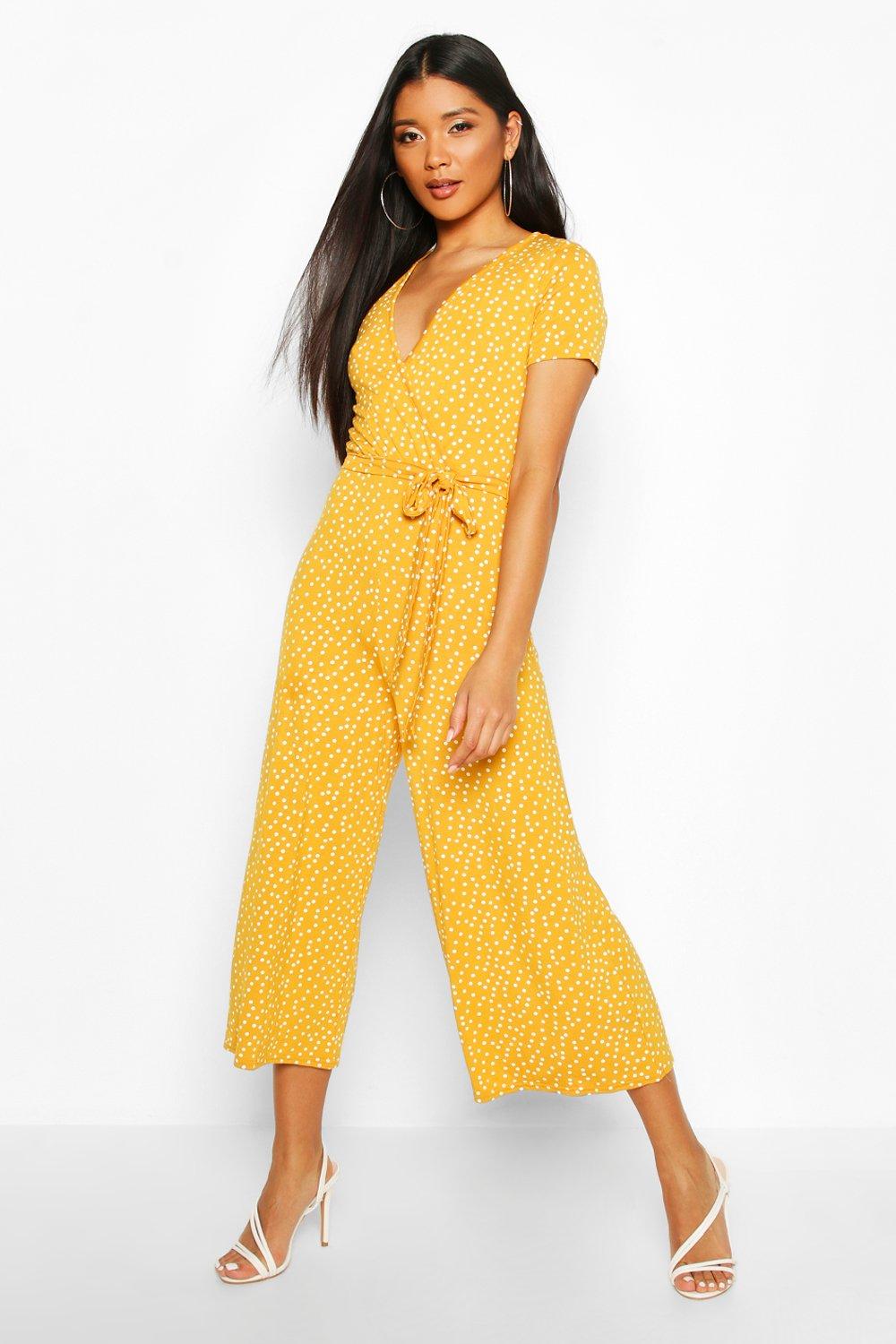 yellow jumpsuit boohoo