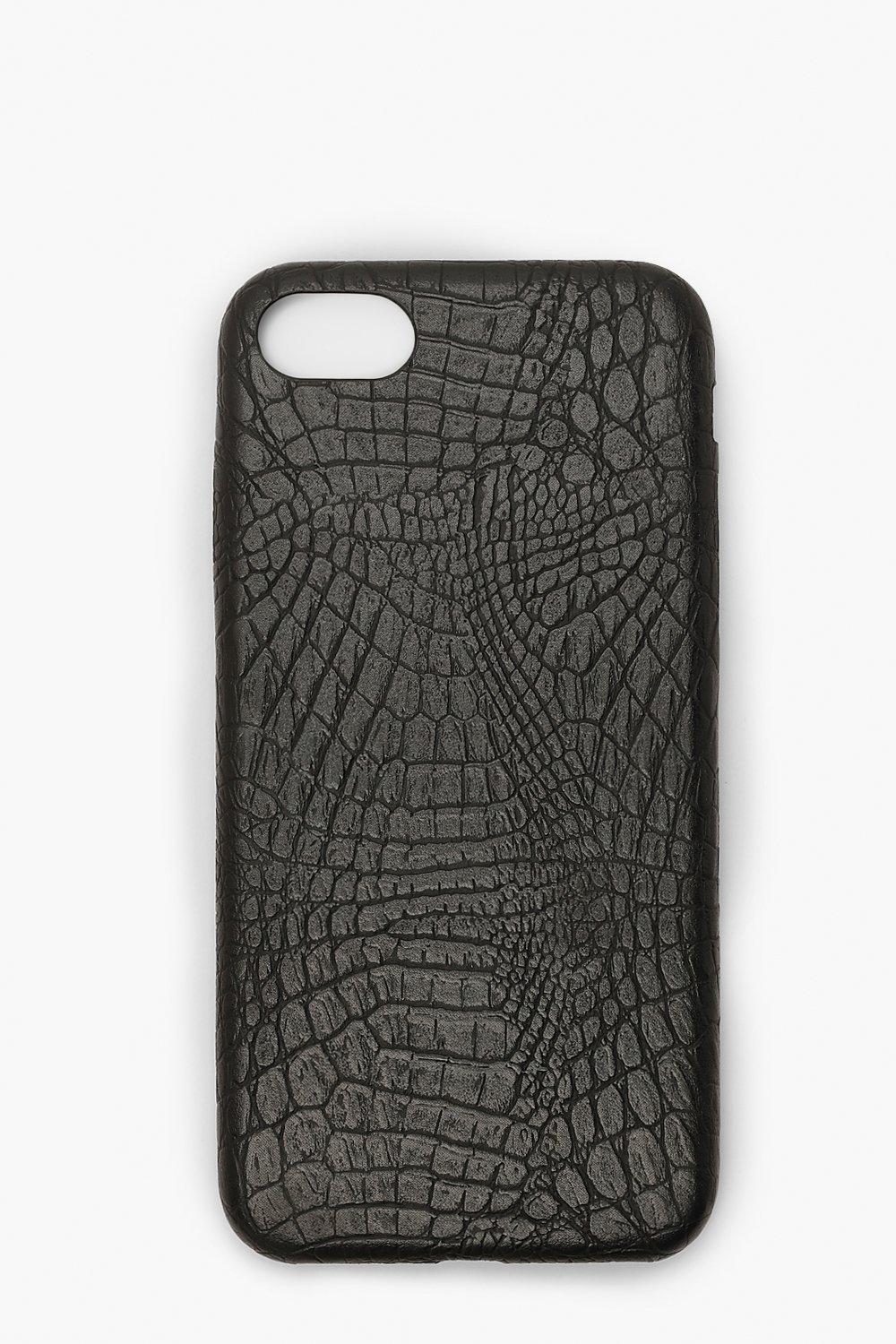 

Чехол с тиснением под крокодила принт для iPhone 7/8, Black