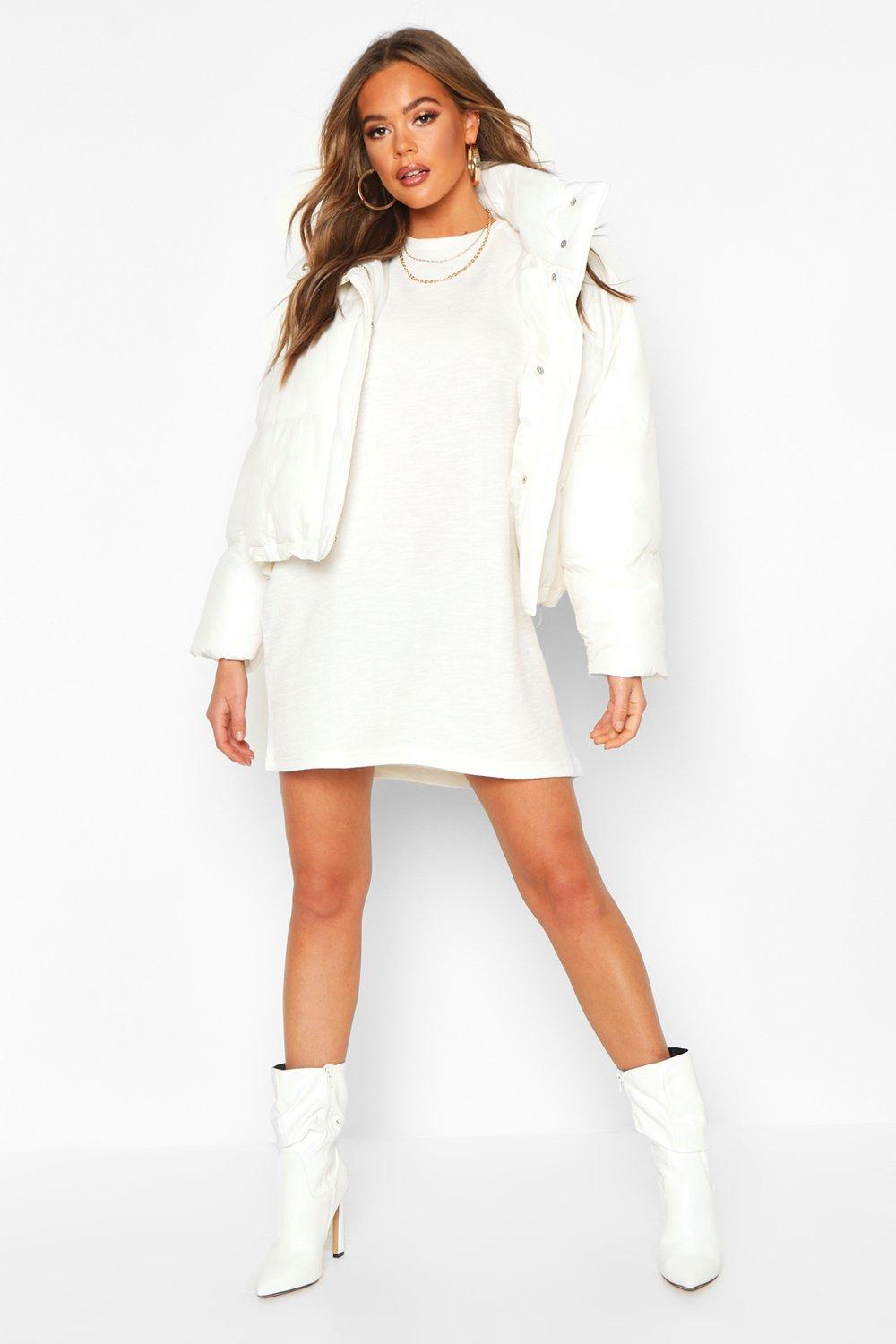 balloon sleeve sweatshirt dress