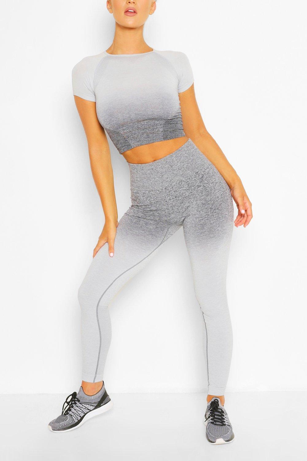 

Спортивный бесшовные леггинсы цвета омбре, Grey