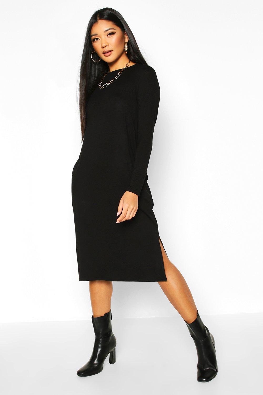 midi long sleeve shirt dress