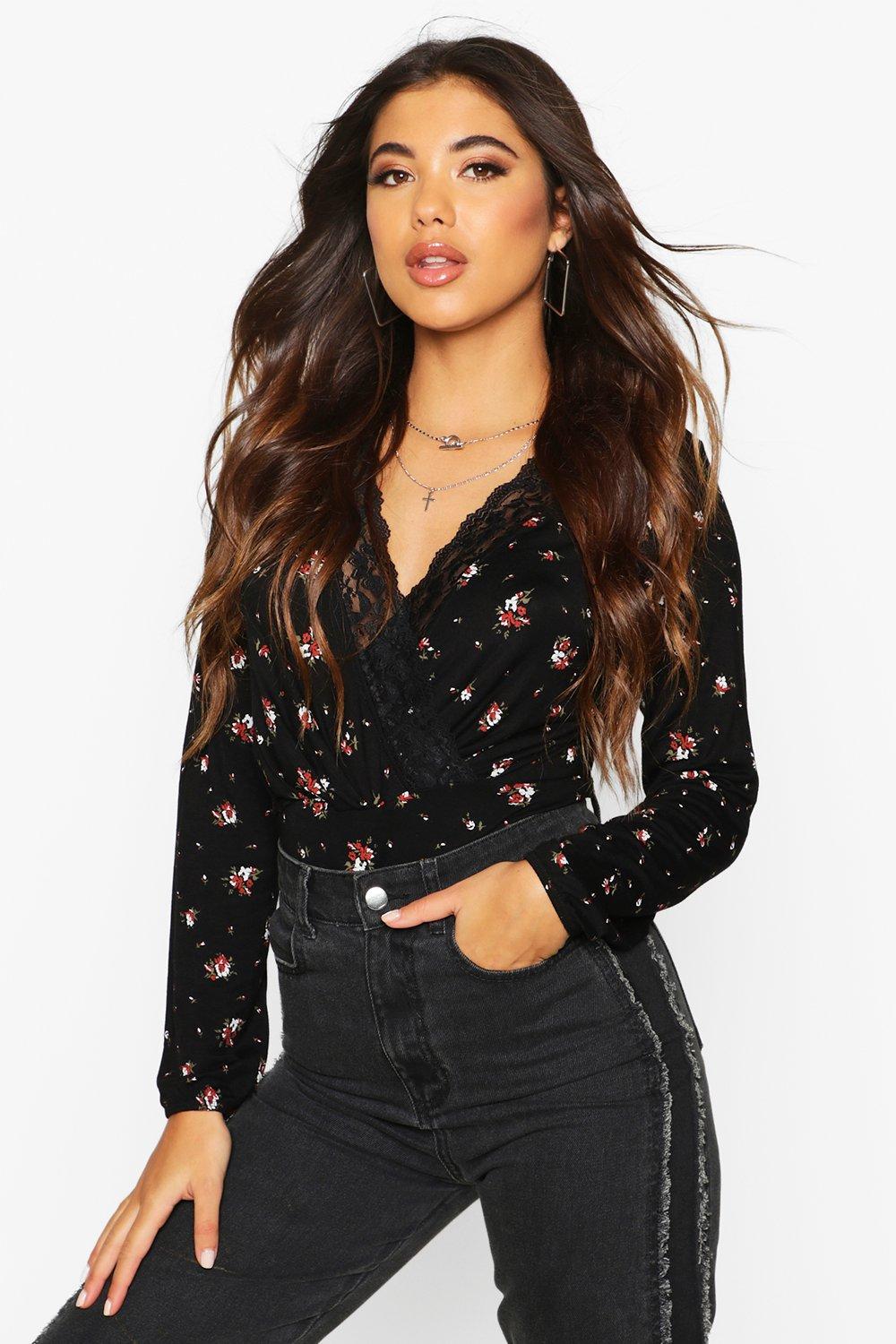 boohoo wrap tops