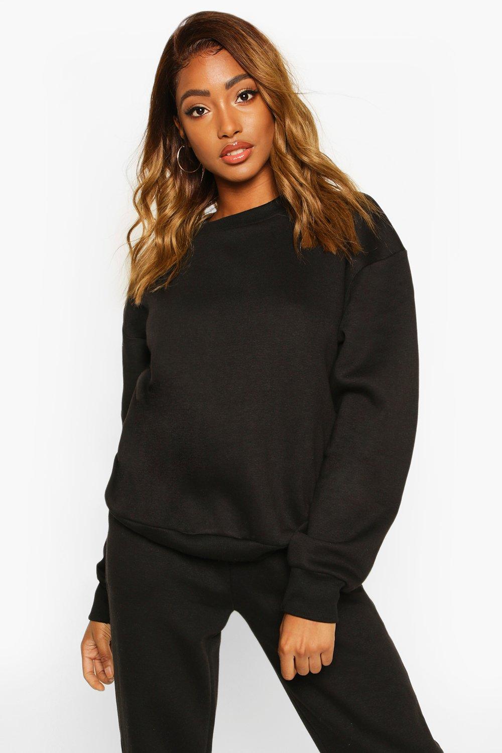 womens oversized crew neck sweatshirts