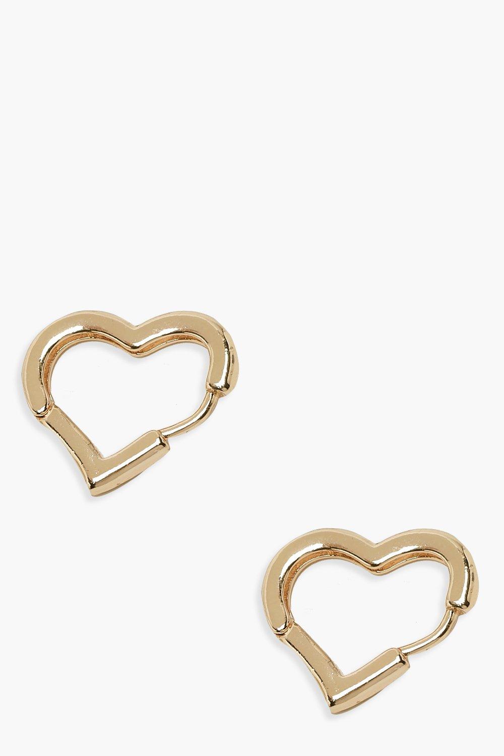

Обычные серьги в виде сердечек, Gold