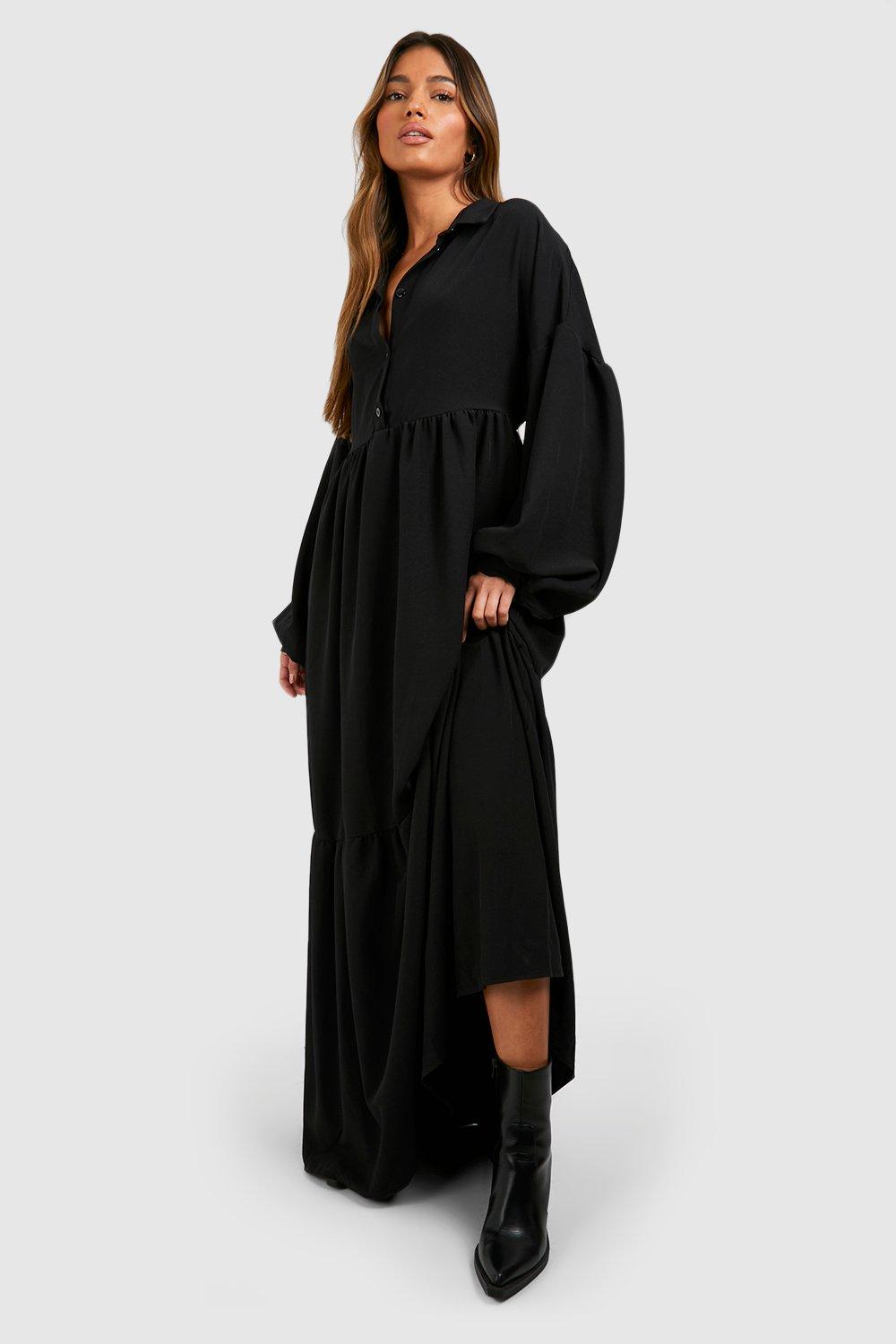 boohoo maxi shirt dress