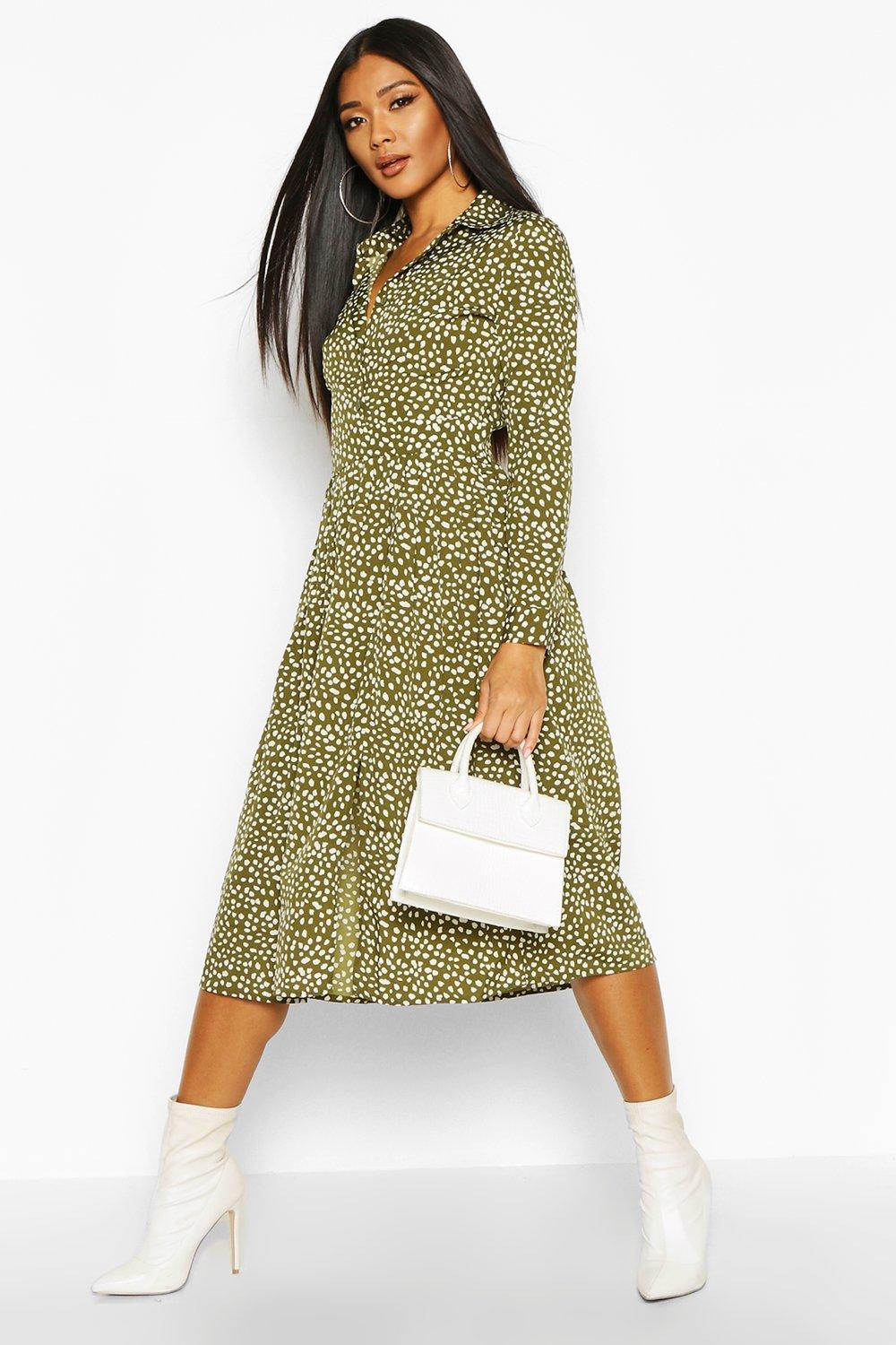 boohoo midi shirt dress