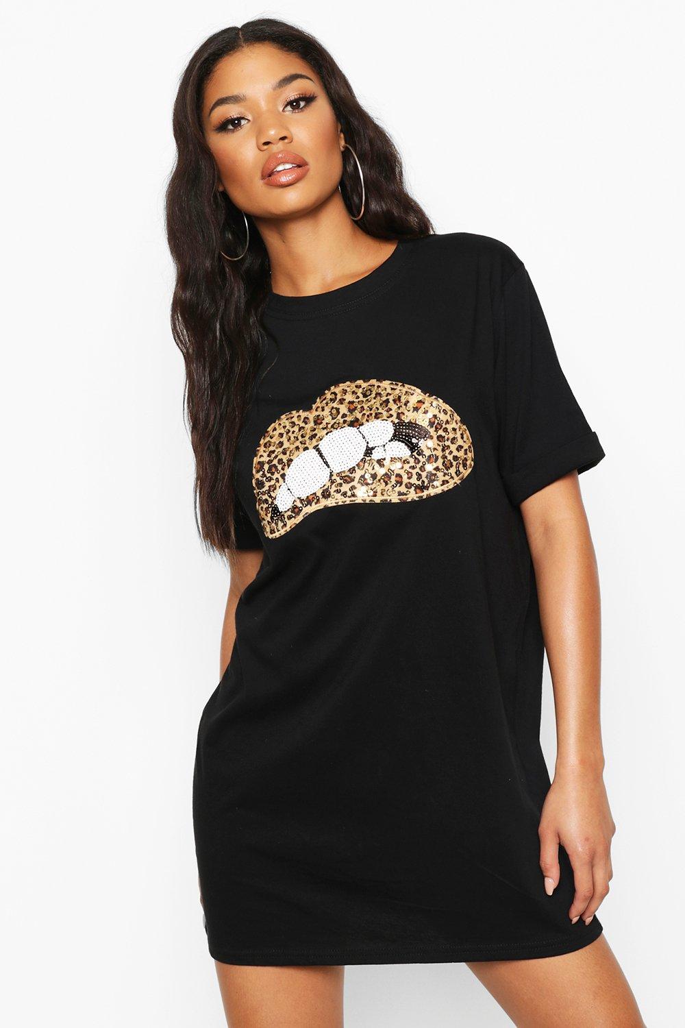 leopard lips t shirt