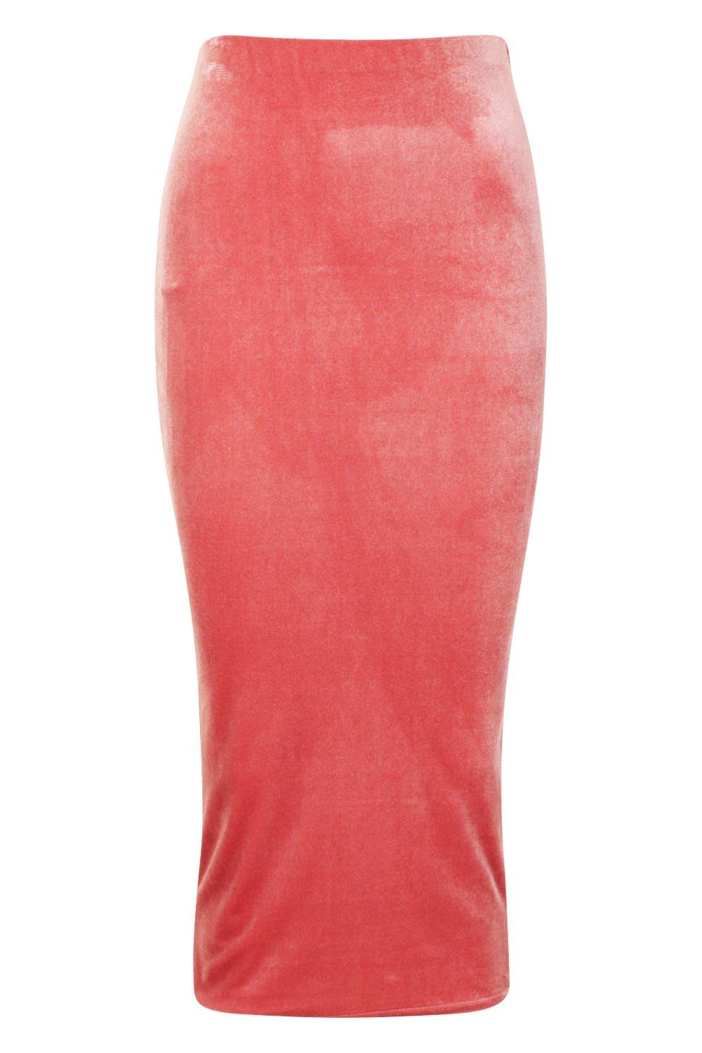 

Бархатная юбка до щиколотки, Rose