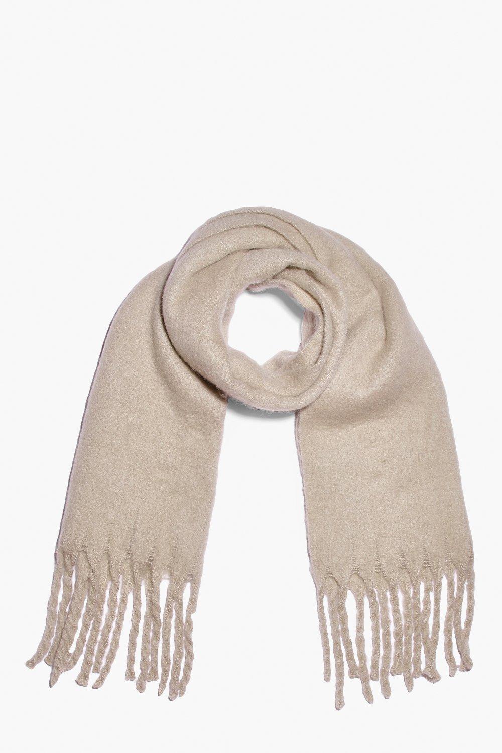 

Объемный шарф с бахромой, Beige