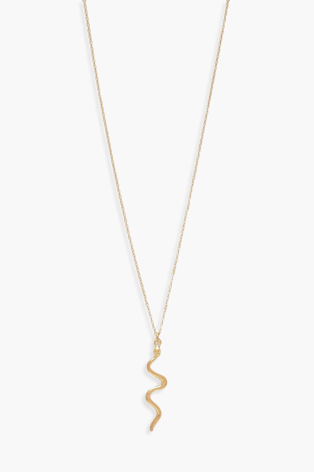 Womens Snake Delicate Necklace - Gold - One Size, Gold