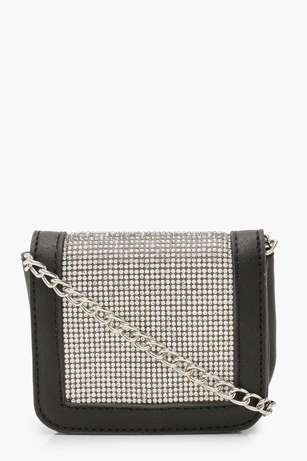 diamante cross body bag