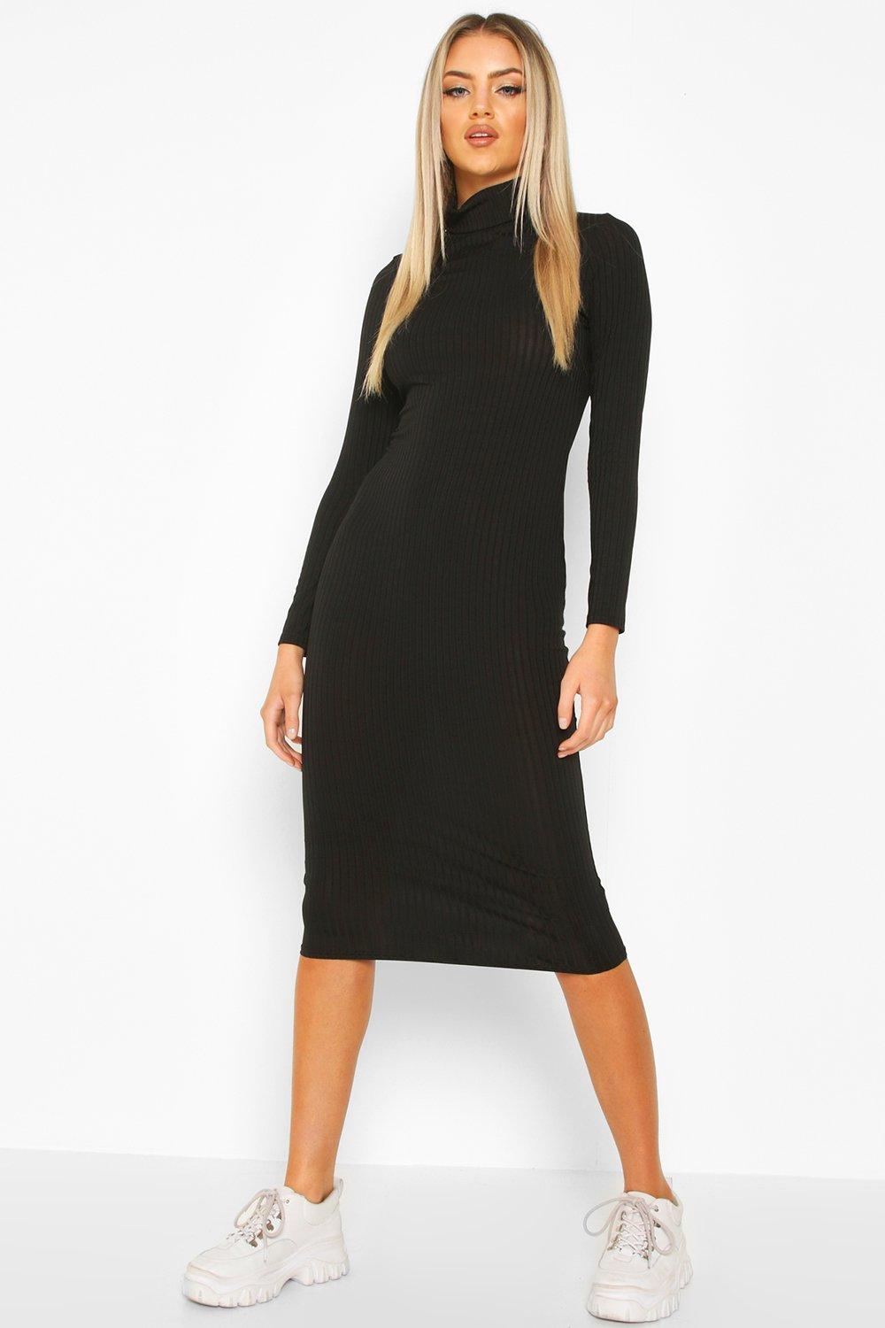 midi roll neck dress